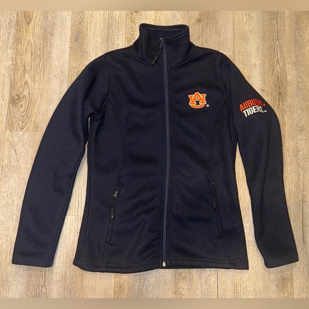 Stadium Athletics Women’s Navy Auburn University Tigers Full Zip Knit Sweater, S